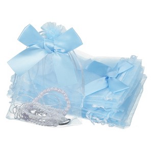 Unique Bargains Drawstring Jewelry Candy Candle Wrap Organza Bow Gift Bags 20 Pcs - 1 of 4