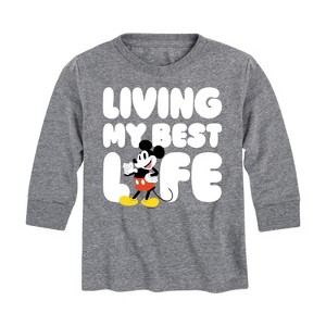 Boys' - Disney - Living My Best Life Long Sleeve Graphic T-Shirt - 1 of 4