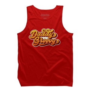 Men's Design By Humans Retro Vintage Daddys Groovy By AmberDawn888 Tank Top - 1 of 2