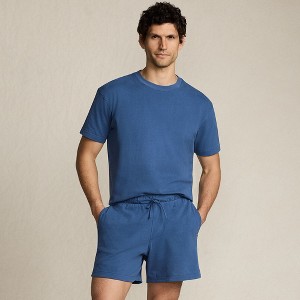 Lands' End Men's Short Sleeve Knit Jersey Short Sleep Set - 1 of 4