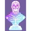 Juniors Womens Fortnite Skull Trooper All Hail Glow T-Shirt - 2 of 4