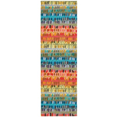 Indigo Sunrise Hand-Knotted Wool Abstract Rug 4' x 6'