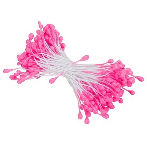 Unique Bargains DIY Craft Handmade Decorative Double Heads Artificial Flower Stamens 150 Pcs - 1 of 4
