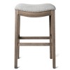 Maven Lane Adrien Backless Saddle Bar Stool with Fabric Upholstery 31" - 3 of 4