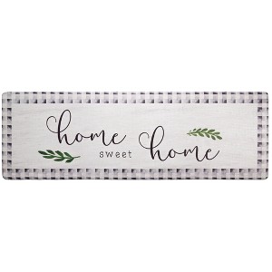 SoHome Cozy Living Home Sweet Home Buffalo Check Border Anti-Fatigue Kitchen Mat - 1 of 4