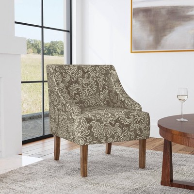 Classic Swoop Arm Chair Jacobean Print - HomePop