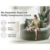 Round Memory Foam Sofa Bed with Sectional Design, Cloud Couch Comfort, and Three Pillows - 3 of 4
