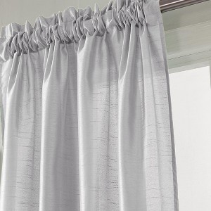 RT Designers Collection Nikki Premium Rod Pocket Curtain Panel 54" x 84" Silver - 1 of 3
