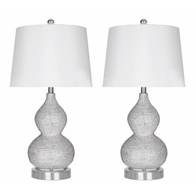 silver lamps