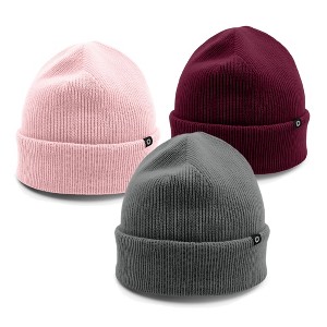 Dalix Beanie Soft Knit 3 Pack Stretch Skully Warm Winter Ski - 1 of 4