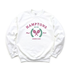 Simply Sage Market Women's Graphic Sweatshirt Embroidered Hampton Sports Club - 1 of 4