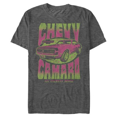 Men's General Motors Retro Pink And Green Chevy Camaro T-shirt ...