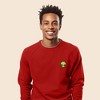 Dalix Alien Embroidered Fleece Crewneck Long Sleeve Sweatshirt Mens - 3 of 4