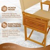 Aspect Living Walker Folding Directors Chair with Side Tables - Natural Finish Wooden Chair, Patio, Poolside, Backyard, Garden - Indoor & Outdoor Use - 3 of 4