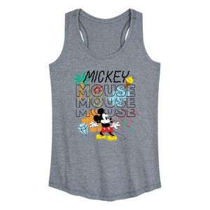 Women's - Disney - Mickey Mouse Repeat Graphic Racerback Tank - 1 of 4