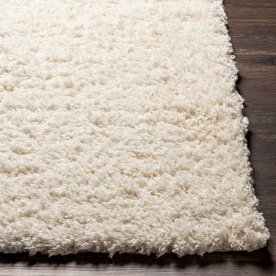Siari Cream Plush Shag Rectangle Rug 3'11" x 5'7"
