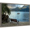 Amanti Art Lago Banco Sea Bench Italy by Alan Blaustein Canvas Wall Art Print Framed 23 x 16-in. - 3 of 4