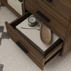 Famapy Smart Electric Lift Desk with Cabinet in Brown Your Ideal Office Companion - 3 of 4