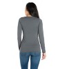 24seven Comfort Apparel Womens Solid Long Sleeve Scoop Neck Top - 3 of 4