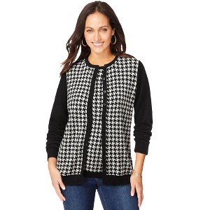 Jessica London Women's Plus Size Fine Gauge Cardigan - 1 of 4