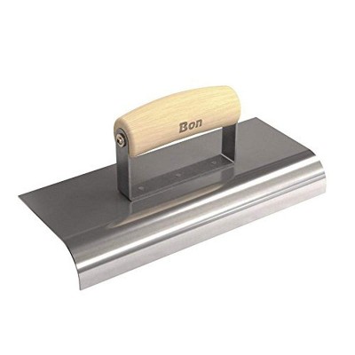 Bon Tool 12-460 Edger - Stainless Steel 10-inch X 4-inch - 1-inch Radius X 1 1/4-inch Lip Wood Handle