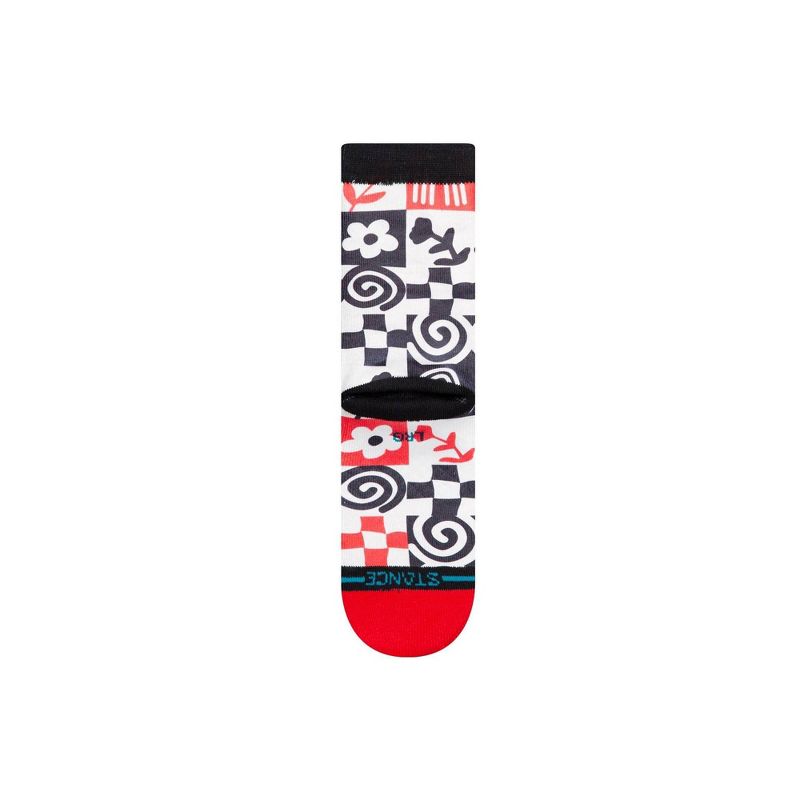 Stance Kids&#39; Icon Crew Socks - Black/White/Red L, 6 of 11