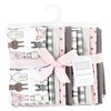 Hudson Baby Infant Girl Cotton Flannel Burp Cloths, Farm Friends Pink 10-Pack, One Size - 2 of 4