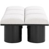 Meridian Furniture,Pavilion Boucle Fabric Bench - 3 of 4