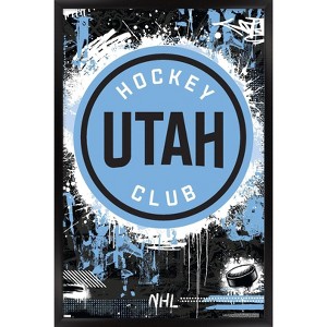 Trends International NHL Utah Hockey Club - Maximalist Logo 24 Framed Wall Poster Prints - 1 of 4