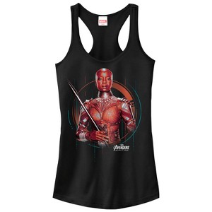 Juniors Womens Marvel Avengers: Infinity War Okoye Tech Racerback Tank Top - 1 of 4