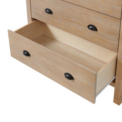 Arden Light Driftwood Pine Wood 5-Piece Bedroom Set