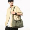 Canvas Messenger Bag Cute Crossbody Tote Bag Shoulder for Women Men for School Aesthetic Hobo with Multiple Pockets(Green) - 3 of 4