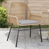 vidaXL Patio Chairs with Cushions - Brown Poly Rattan Outdoor Seating Set of 2 for Garden/Patio - 2 of 4