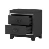 NicBex 6 Drawers Nightstand,Bedside Table with Metal Handle and Sparkling Shiny Decoration,Modern Side Table for Bedroom - 2 of 4
