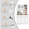 71" Wood Kitchen Pantry Storage Cabinet, Freestanding Buffet Hutch with Microwave Stand, Coffee Bar, 2 Drawers, 5 Doors & Shelves for Dining Room - 2 of 4