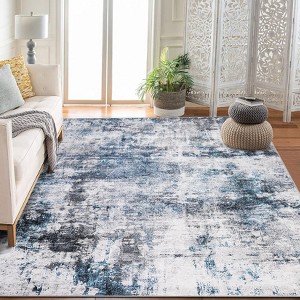 Area Rug Washable Non-Slip Lightweight Floral Vintage Distress Print Rug for Living Room - 1 of 4