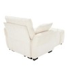 Ergonomic Single Seater Sofa with Ottoman, Modern Chenille Lounge Chair, High-Resilience Cushions for Living Room, Office, Study - 4 of 4