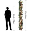 Pre-Lit Christmas Garland, 6 Ft Artificial Christmas Garland with Pine Cones - 2 of 4