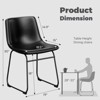 Gikpal Barstools, Counter Height Bar Stools with Back, Modern PU Leather Armless Chairs with Footrest and Metal Legs, for Kitchen Living Room Pub - 2 of 4