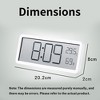 Minimalist Large Screen Clock - Digital Alarm Clock, LCD Display, Temperature and Humidity Measurement, Ultra Thin Electronic - 3 of 4