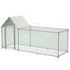 Gulches 10x3FT Metal Chicken Coop Run Backyard Hen House Poultry Habitat Cage w/Cover - 3 of 4