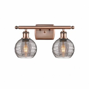 Athens Deco Swirl - 2 Light Bath Vanity In Industrial Style-11 Inches Tall and 16 Inches Wide - 1 of 1