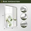 Lirago 50" x 32" Rectangle full body mirror with silver Scratch Resistant Aluminum Alloy Frame - 3 of 3