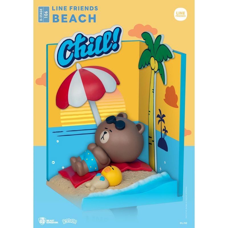 Line Friends Diorama Stage-106-Line Friends-Beach (D-Stage), 4 of 5