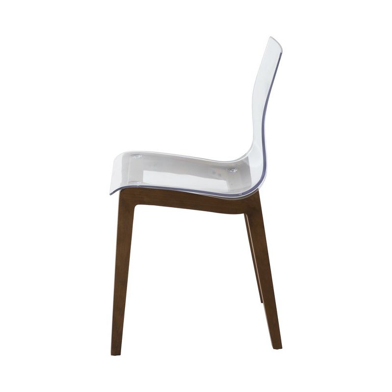Leisuremod Marsden Modern Plastic Dining Side Chair With Beech Wood Legs, 3 of 12