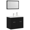 vidaXL 2 Piece Bathroom Furniture Set Black Oak Engineered Wood - 4 of 4