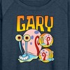 Women's - SpongeBob SquarePants - Gary The Snail Lightweight French Terry Wide Neck Long Sleeve Shirt - 2 of 4