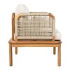 Outdoor Patio Acacia Wood Rope Weave Arm Chair with Water-Repellent Cushions - 4 of 4
