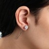 SOHI Women's Metallic Silver Party Cuff Earrings - 4 of 4
