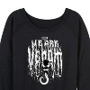 Women's - Marvel - We Are Venom Lightweight French Terry Wide Neck Long Sleeve Shirt - 2 of 4